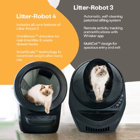 Litter Robot 4 Automatic Cat Litter System in Black or White image 0