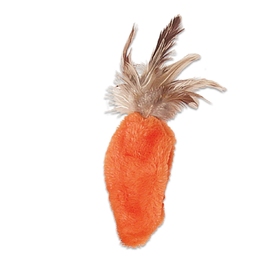 KONG Feather Top Carrot Refillable Plush Catnip Cat Toy with American Catnip - 3 Unit/s image 0