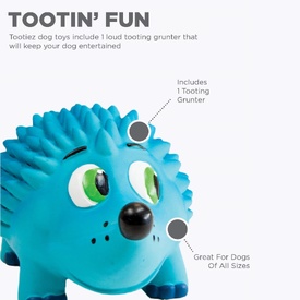 Outward Hound Tootiez Latex Rubber Grunter Dog Toy - Large Hedgehog image 0