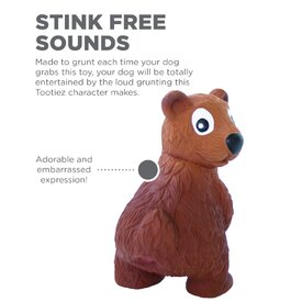 Outward Hound Tootiez Latex Rubber Grunter Dog Toy - Small Bear image 0