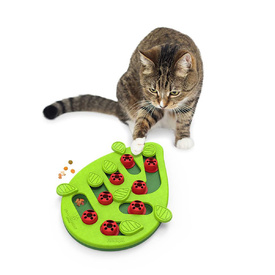 Nina Ottosson Puzzle & Play Buggin Out Treat Dispensing Cat Toy - Green image 0