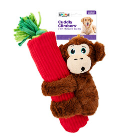 Outward Hound 3-in-1 Tug & Toss Dog Toy - Cuddly Climbers Monkey image 0