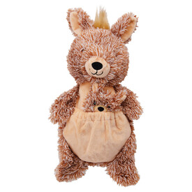 Charming Pet Pouch Pals Plush Dog Toy - Kangaroo with Baby Joey image 0