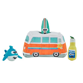 Outward Hound Hide A Surf Van Plush Dog Puzzle with 3 Squeaker Toys image 0