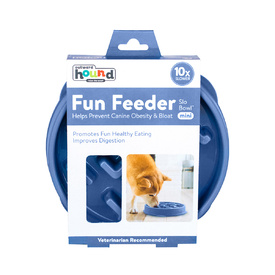 Outward Hound Fun Feeder Slow Food Bowl for for Dogs Blue Notch image 0
