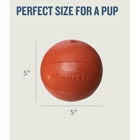 Planet Dog Durable Treat Dispensing & Fetch Dog Toy - Basketball  image 0