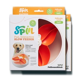 SPIN Interactive Adjustable Slow Feeder for Cats and Dogs - Flower image 0