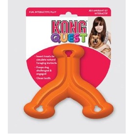 4 x KONG Quest Wishbone Treat Hiding Interactive Rubber Dog Toy - Small image 0