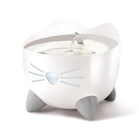 Catit Pixi Fountain with Refill Alert for Cats & Dogs - 2.5 Litres - Stainless Steel image 0
