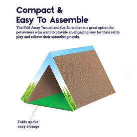 Petstages Fold Away Cardboard Cat Scratcher & Tunnel image 0