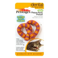 Petstages Catnip Plaque Away Pretzel Cat Chew Toy image 0