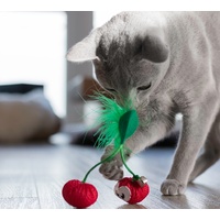Petstages Dental Cherries Dental Care Cat Chew Toy with Catnip image 0