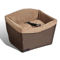 Happy Ride Solvit Jumbo On-Seat Booster Safety Seat in Chocolate for Small to Medium Dogs image 0