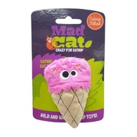 Mad Cat Purrfect Strawpurry Icecream Catnip & Silverine Cat Toy image 0