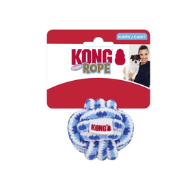 KONG Rope Knot Ball Fetch Dog Toy for Puppies - Pack of 3 Assorted Colours image 0