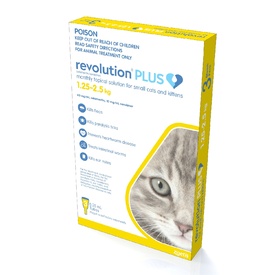 Revolution PLUS Flea, Worm & Tick Topical Prevention for Kittens &  Adult Cats 3-Pack image 0