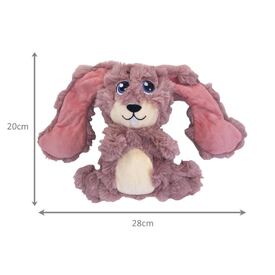 KONG Scrumplez Plush Squeaker Tug Dog Toy Bunny - Bulk Pack of 3 image 0