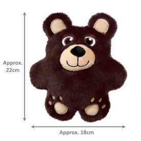 3 x KONG Snuzzles Plush Squeaker Dog Toy - Bear image 0