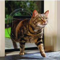 Transcat Clear Cat Door Small 4-Way Locking Door - 180mm Flap Width image 0