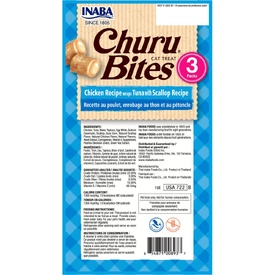 Inaba Cat Treats Chicken Wraps with Tuna & Scallop Churu filling - 18 x 10g Tubes image 0
