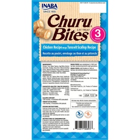 Inaba Cat Treats Chicken Wraps with Tuna & Scallop Churu filling - 18 x 10g Tubes image 0
