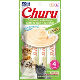 Inaba Cat Churu Meal Topper Treat - Creamy Chicken & Scallop Recipe 24 x 14g Tubes image 0