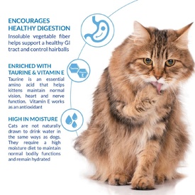 Inaba Cat Churu Meal Topper Treat - Hairball Control Creamy Tuna Recipe 24 x 14g Tubes image 0