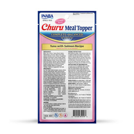 Inaba Cat Complete Balanced Meal Topper Treat - Creamy Tuna & Salmon - 24 x 14g Tubes image 0