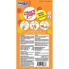 Inaba Cat Churu Pops Meal Topper Treat - Creamy Chicken Recipe 24 x 15g Tubes image 0