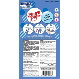 Inaba Cat Churu Pops Meal Topper Treat - Creamy Tuna Recipe 24 x 15g Tubes image 0