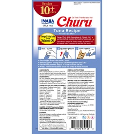 Inaba Senior Cat Churu Meal Topper Treat - Creamy Tuna Recipe 24 x 14g Tubes image 0