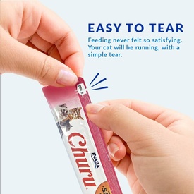 Inaba Cat Churu Meal Topper Treat - Creamy Salmon & Tuna Recipe 24 x 14g Tubes image 0