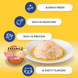 Inaba Cat Food Dashi Delights Chicken in Dashi Broth - 6 x 70g Cups image 0