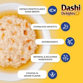 Inaba Cat Food Dashi Delights Chicken & Salmon Flakes in Dashi Broth - 6 cups x 70g image 0