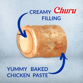 Inaba Dog Churu Bites Treats Chicken Wraps with Creamy Cheese Filling 48 x 12g Tubes image 0