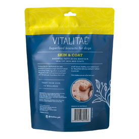 Vitalitae Superfood & Hemp Oil Dog Treats - Skin & Coat Biscuits - 350g image 0