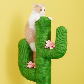 Vetreska Handmade Jute Cat Scratching Tree - Cactus image 0