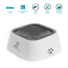 All Fur You Anti Splash Bowl Grey | No Mess Pet Water Bowl 1L image 0