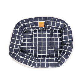 Mog & Bone 4 Seasons Reversible Dog Bed - Navy Check image 0