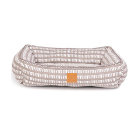 Mog & Bone Bolster Dog Bed - Latte Mosaic image 0