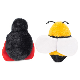 Zippy Paws Crinkle Bee and Ladybug Crinkle Squeaker Dog Toys Duo Pack image 0