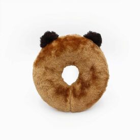 Zippy Paws Donutz Buddies Plush Squeaker Dog Toy - Bear  image 0