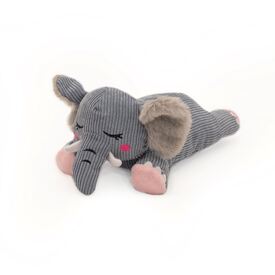 Zippy Paws Snooziez with Silent Shhhqueaker Plush Dog Toy - Elephant  image 0