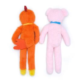 Zippy Paws Fluffy Peltz Plush Squeaker Dog Toy - Chicken & Pig  2-Pack image 0