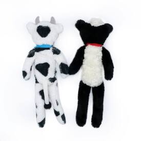 Zippy Paws Fluffy Peltz Plush Squeaker Dog Toy - Sheep & Cow  2-Pack image 0