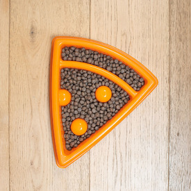 Zippy Paws Happy Bowl Interactive Slow Food Dog Bowl - Pizza image 0