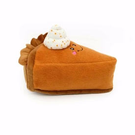 Zippy Paws NomNomz Fall Harvest Plush Squeaker Dog Toy - Pumpkin Pie Slice image 0
