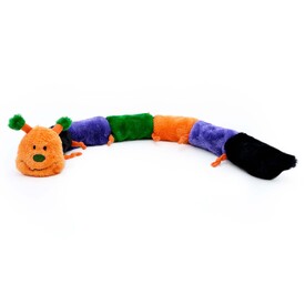 Zippy Paws Plush No Stuffing Dog Toy Deluxe Caterpillar 6 Squeakers image 0