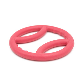 Zippy Paws ZippyTuff TPR Squeaker Ring Tug Dog Toy - Pink image 0