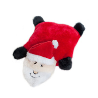 Zippy Paws Christmas Holiday Squeakie Pad Dog Toy - Santa image 0